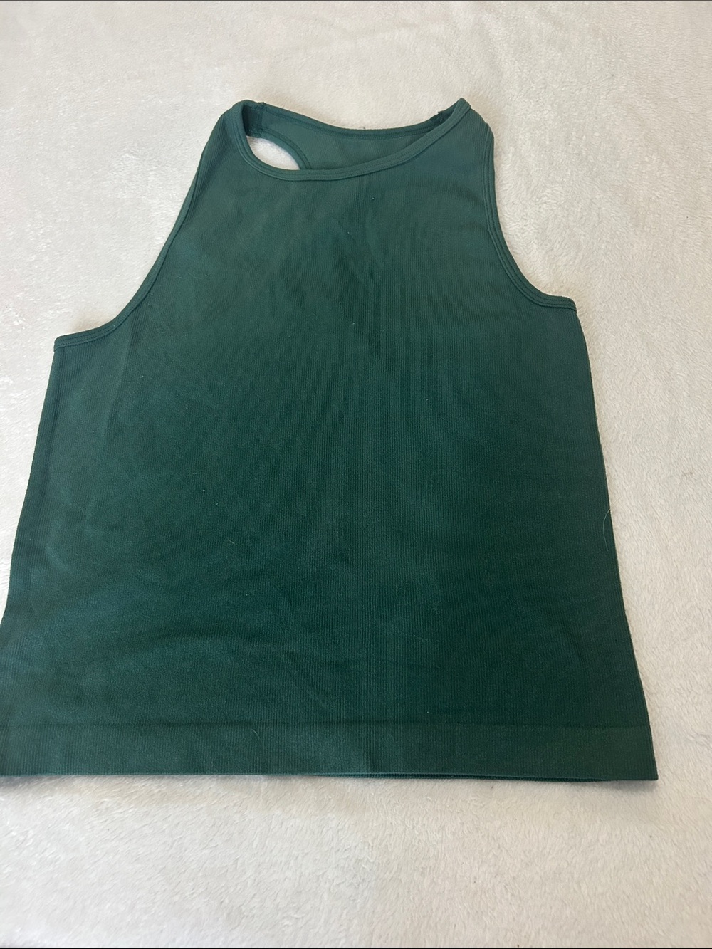 Dark Green Free People Women's Ribbed RacerTank Top-M/L